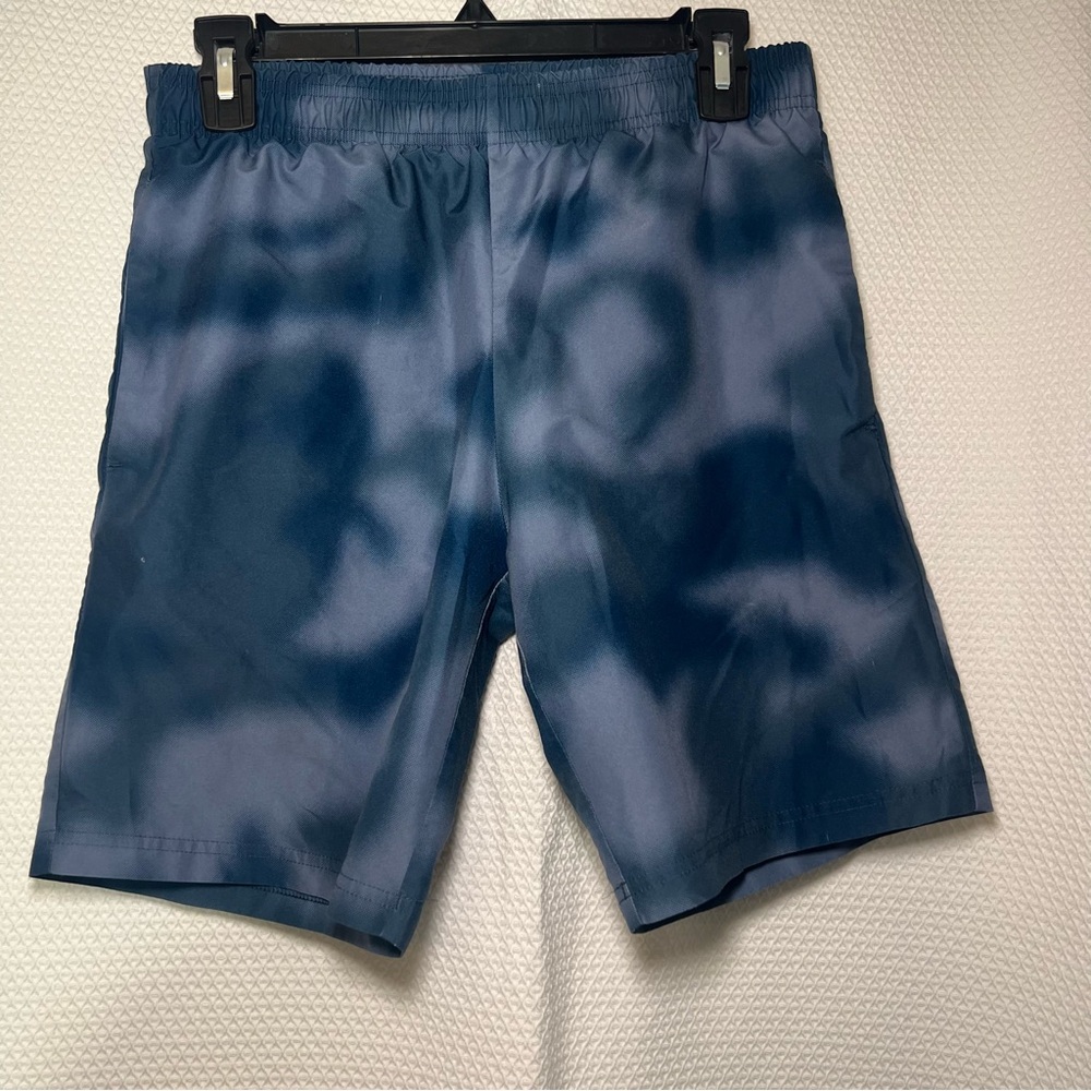 Adidas Primegreen Swim Board Shorts Trunks w/Mesh Blue Camo Boys 13-14Y‎ Large